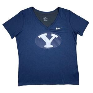 BYU Nike Dri-Fit V-Neck T Shirt